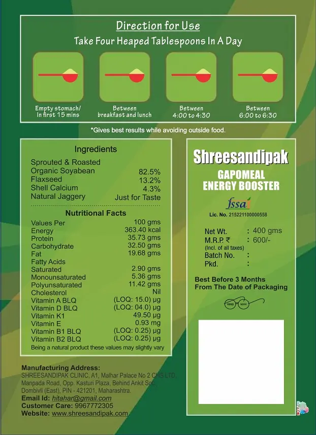 GAPOMEAL ENERGY BOOSTER - Image 2